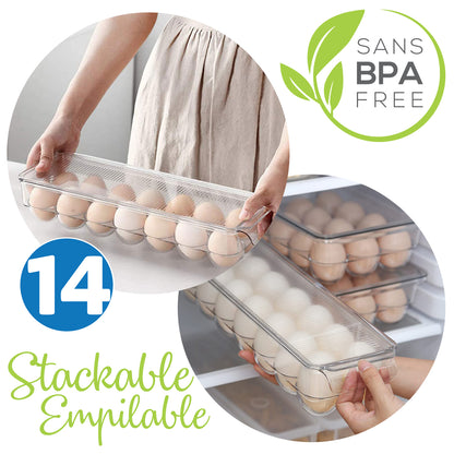 Egg Organizer with Lid - 14 Eggs